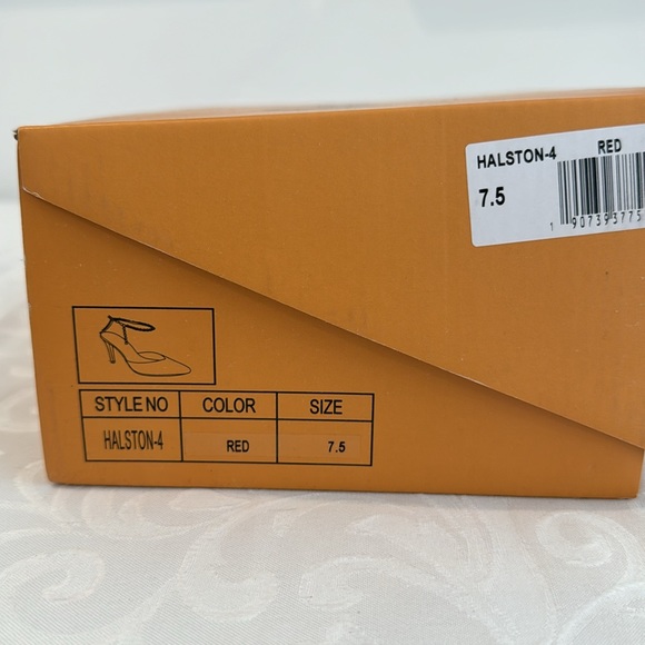 Chase and Chloe Halston Rhinestone Ankle Strap Pump - Picture 10 of 10